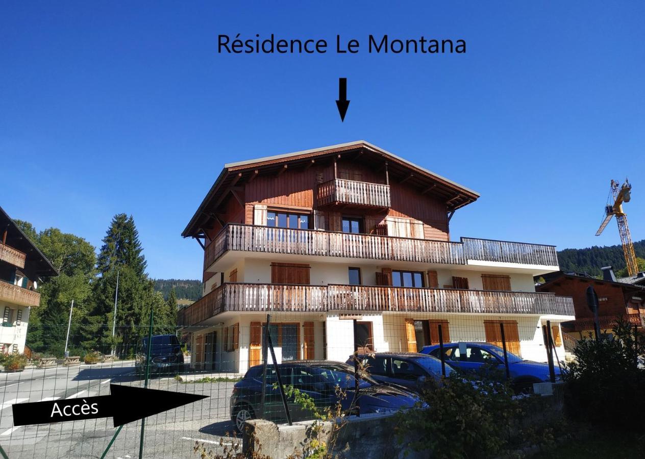 Le Montana - Studio Rue Du Centre - Cosy Et Montagnard - Navette Les Gets Bagian luar foto